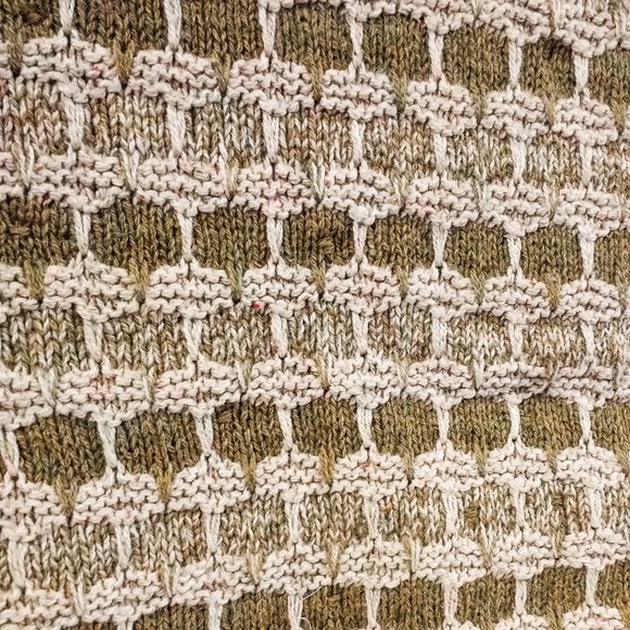 Wall fiber art macramé knit recycled handmade sweater vintage - Picture 8 of 9